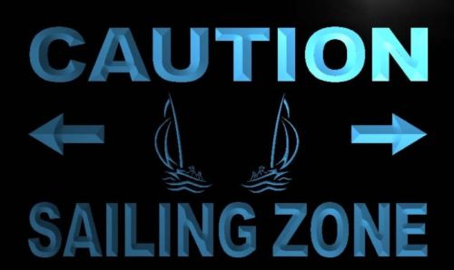 Caution Sailing Zone Neon Light Sign